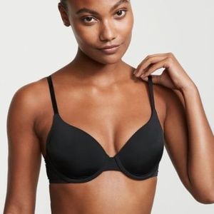 NWT Victoria's Secret T-Shirt Push Up Full Coverage Bra in Black- 32C